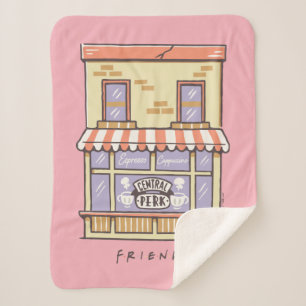 FRIENDS™   Central Perk Cartoon Coffee Shop Sherpa Blanket