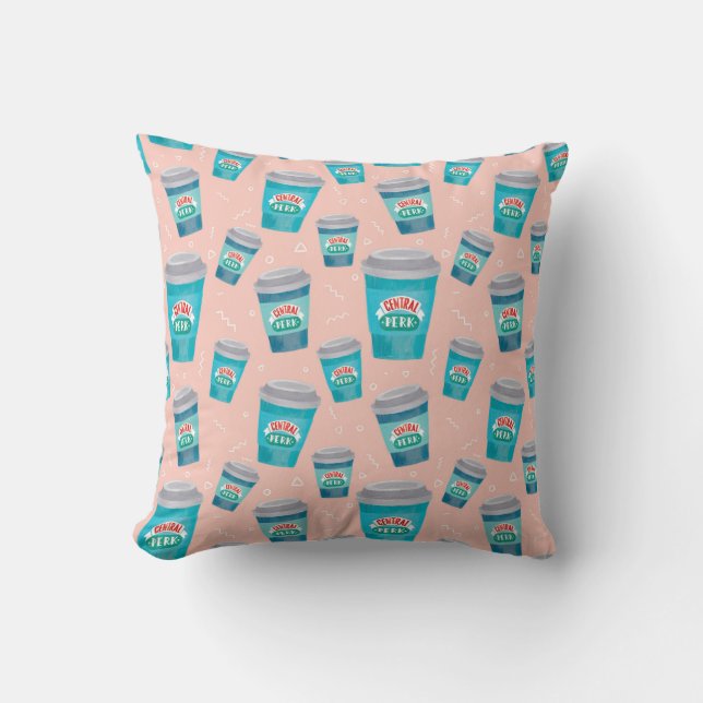 FRIENDS™ | Central Perk Coffee Cup Pattern Cushion (Front)