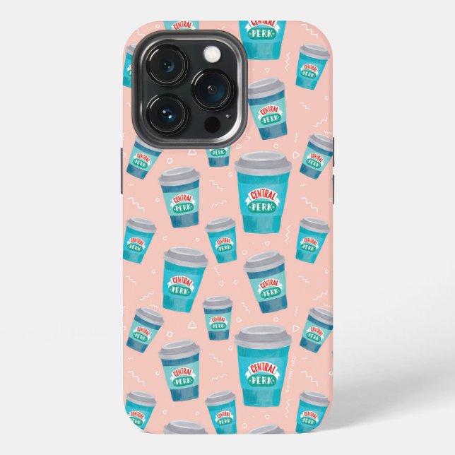FRIENDS™ | Central Perk Coffee Cup Pattern iPhone Case (Back)