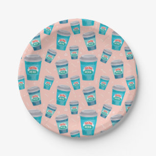 FRIENDS™ Central Perk Coffee Cup Pattern Paper Plate
