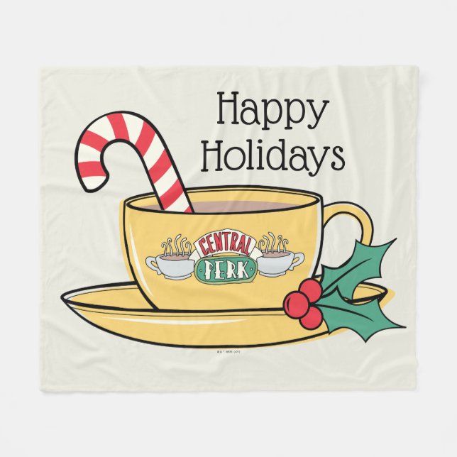 FRIENDS™ | Central Perk Holiday Mug Fleece Blanket (Front (Horizontal))