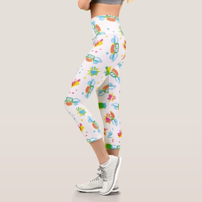 FRIENDS™ | Central Perk Neon Pattern Capri Leggings (Left)