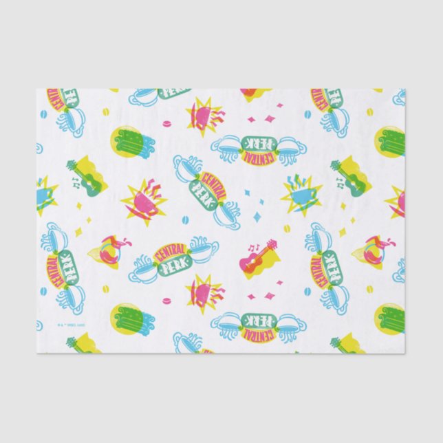FRIENDS™ | Central Perk Neon Pattern Tissue Paper (Front)
