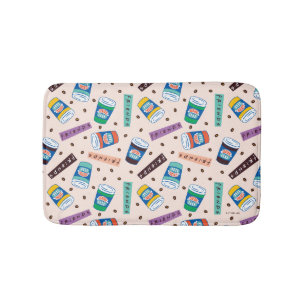 FRIENDS™ Central Perk Vibrant Coffee Pattern Bath Mat