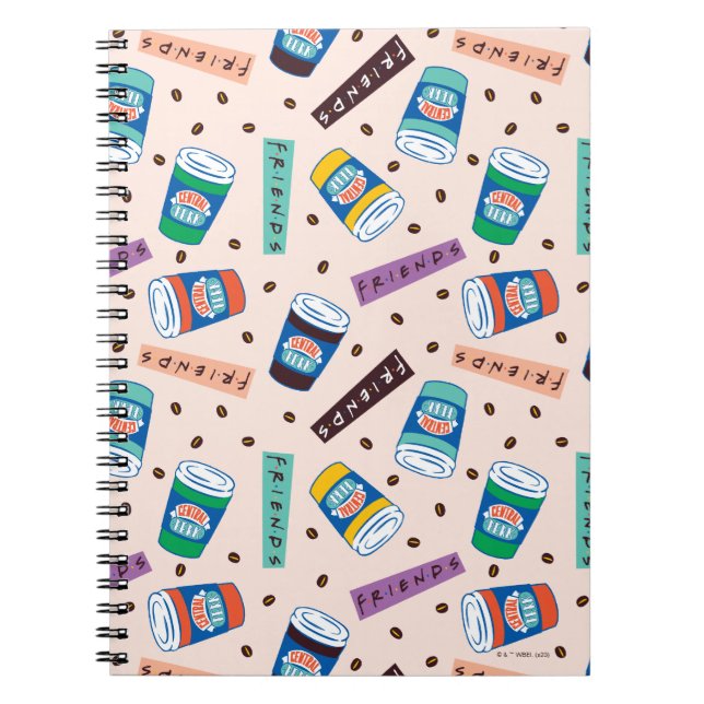 FRIENDS™ | Central Perk Vibrant Coffee Pattern Notebook (Front)