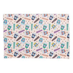 FRIENDS™   Central Perk Vibrant Coffee Pattern Pillowcase