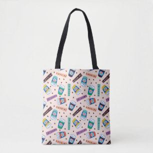 FRIENDS™   Central Perk Vibrant Coffee Pattern Tote Bag