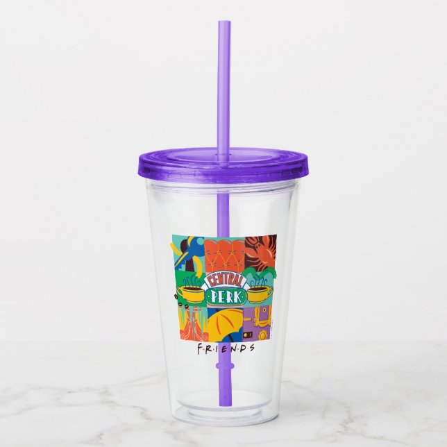 FRIENDS™ | Central Perk Vibrant Graphic Acrylic Tumbler (Front)