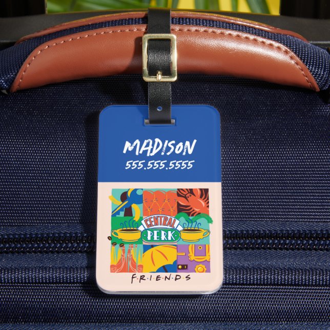 FRIENDS™ | Central Perk Vibrant Graphic Luggage Tag (Front Insitu 2)