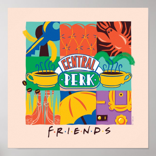 FRIENDS™ | Central Perk Vibrant Graphic Poster (Front)