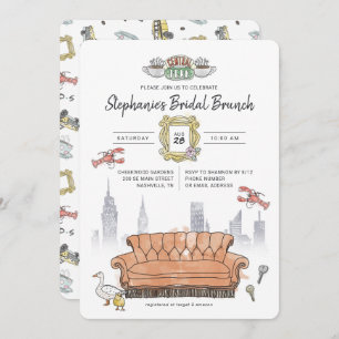 FRIENDS™   Central Perk Watercolor Bridal Brunch Invitation