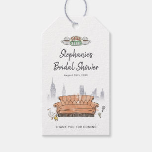 FRIENDS™ Central Perk Watercolor Bridal Shower Gift Tags