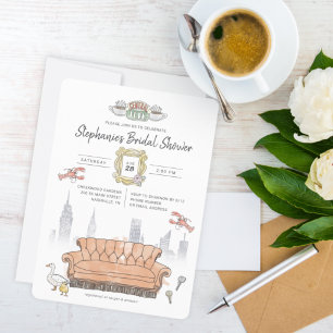 FRIENDS™   Central Perk Watercolor Bridal Shower Invitation