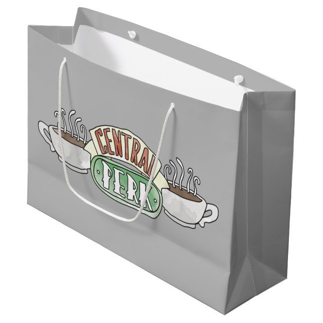 FRIENDS™ | Central Perk Watercolor Logo Large Gift Bag (Front Angled)