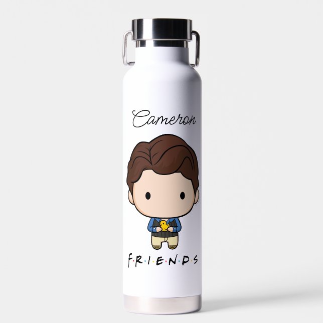 FRIENDS™ | Chandler Chibi | Add Your Name Water Bottle (Front)