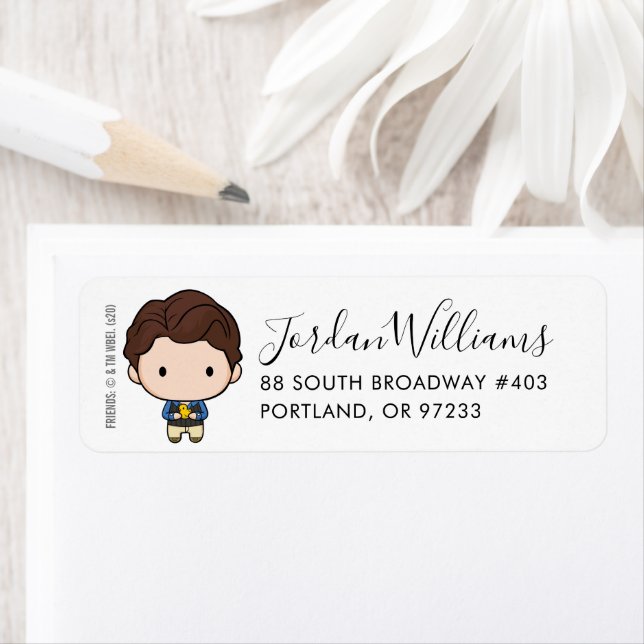 FRIENDS™ | Chandler Chibi Return Address Label (Insitu)