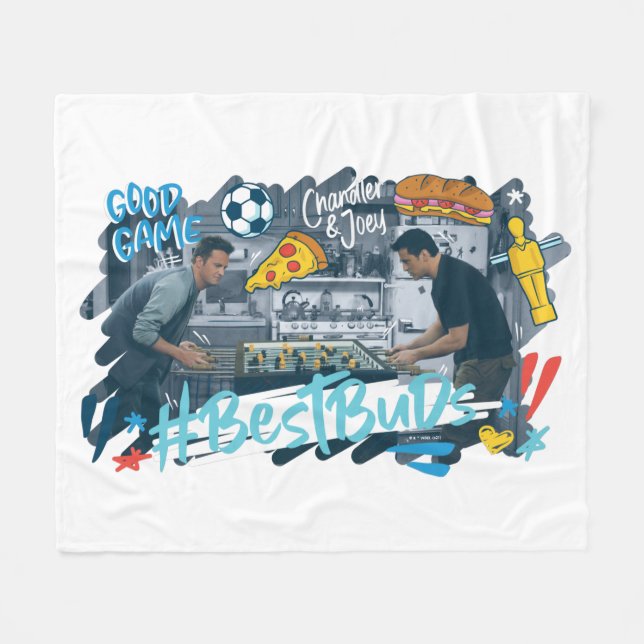 FRIENDS™ | Chandler & Joey - Best Buds Fleece Blanket (Front (Horizontal))