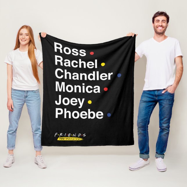 FRIENDS™ | Character Names Fleece Blanket (In Situ)