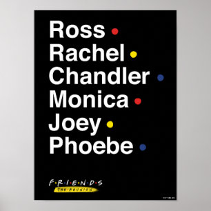 FRIENDS™   Character Names Poster