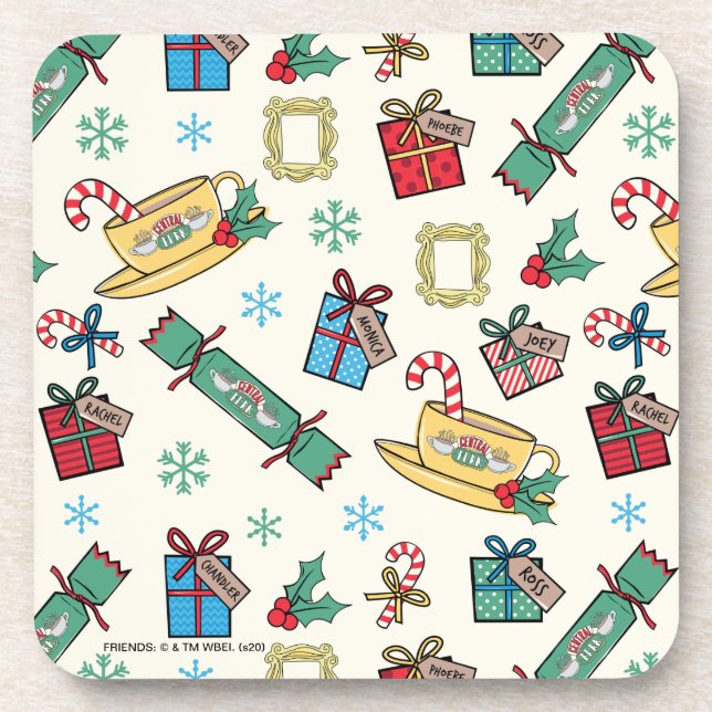 FRIENDS™ | Christmas Icon Pattern Coaster (Front)