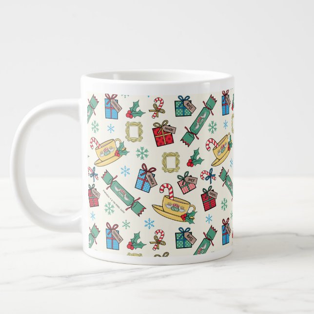 FRIENDS™ | Christmas Icon Pattern Large Coffee Mug (Left)