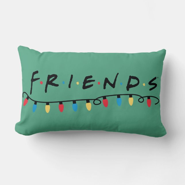 FRIENDS™ | Christmas Lights Logo Lumbar Cushion (Front)