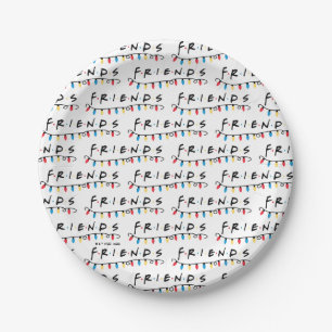 FRIENDS™   Christmas Lights Logo Paper Plate