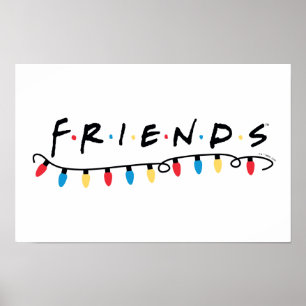FRIENDS™   Christmas Lights Logo Poster