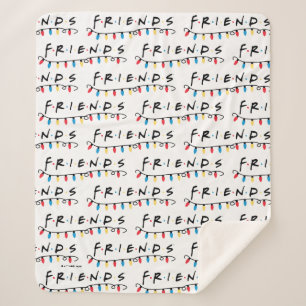 FRIENDS™   Christmas Lights Logo Sherpa Blanket