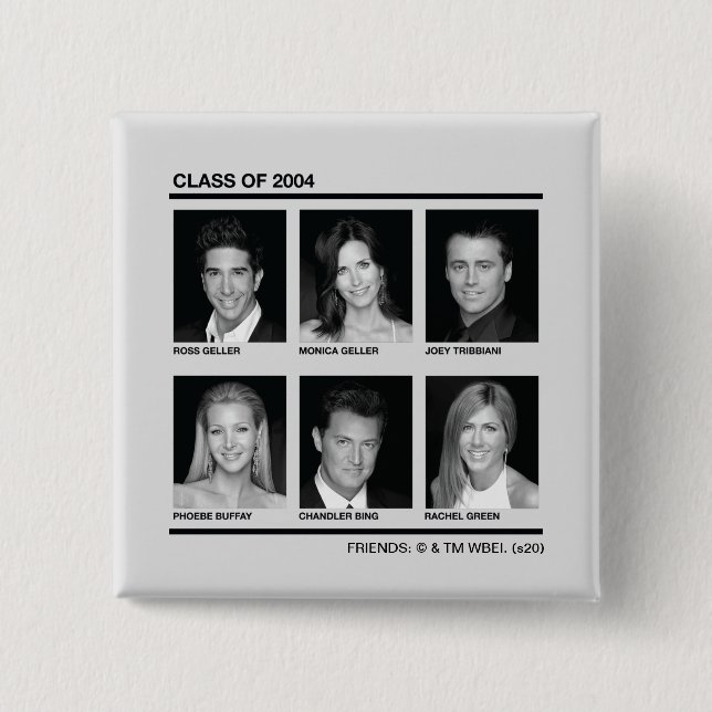 FRIENDS™ | Class of 2004 15 Cm Square Badge (Front)