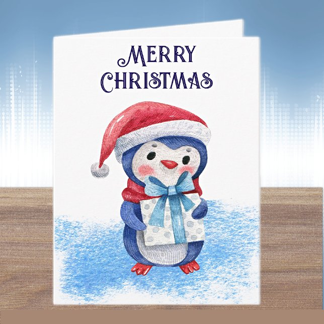 Friends, Co-Worker, Teacher Penguin Christmas Card (Creator Uploaded)