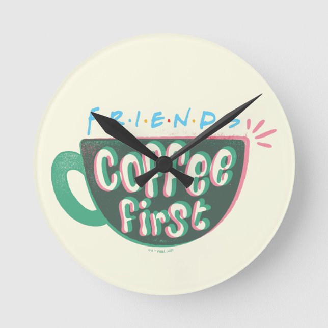 FRIENDS™ | Coffee First Round Clock (Front)