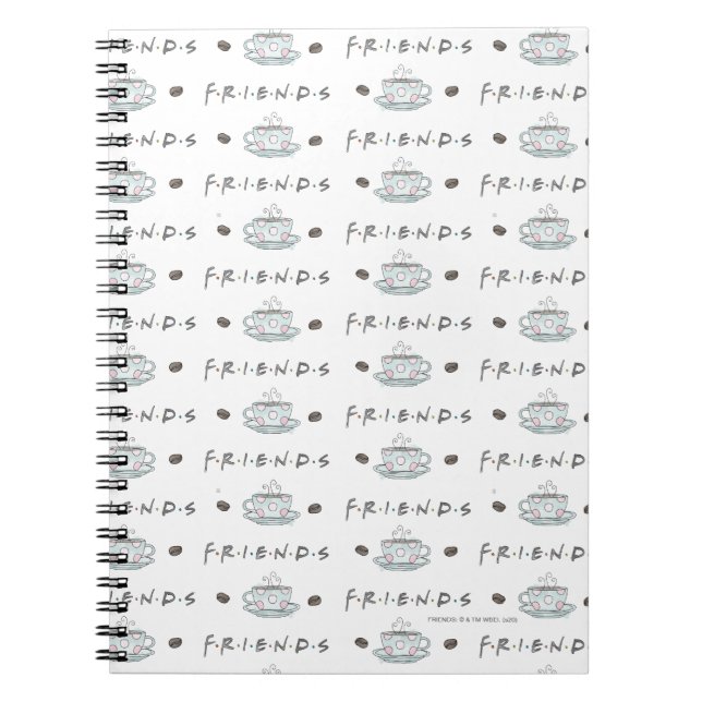 FRIENDS™ | Coffee Mug Watercolor Pattern Notebook (Front)