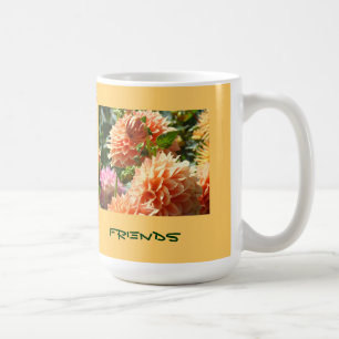 Friends Coffee Mugs gifts Orange Dahlia Flowers