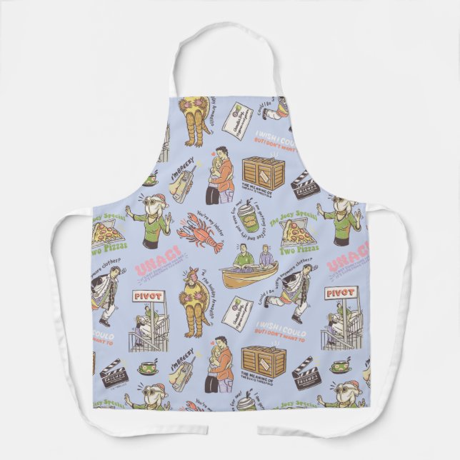 FRIENDS™ Colorful Cartoon Pattern Apron (Front)