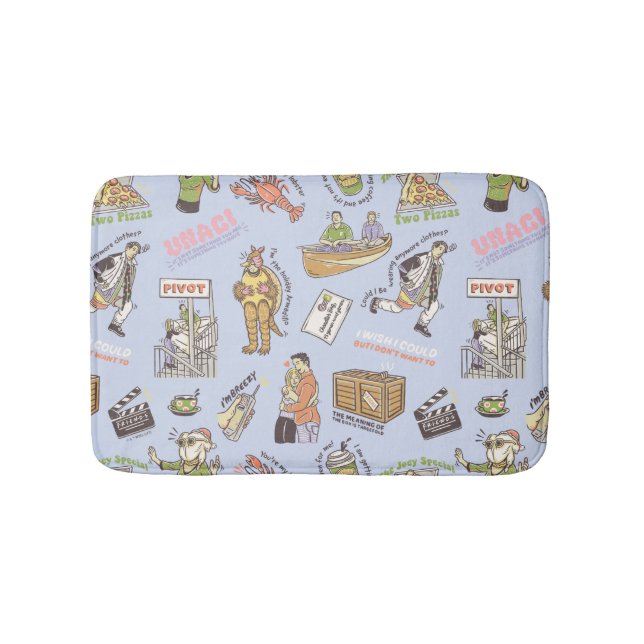 FRIENDS™ Colorful Cartoon Pattern Bath Mat (Front)