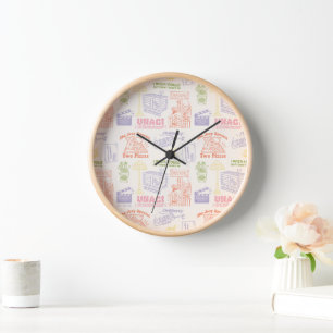 FRIENDS™ Colorful Quotes Pattern Clock