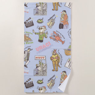 FRIENDS™ Colourful Cartoon Pattern Beach Towel
