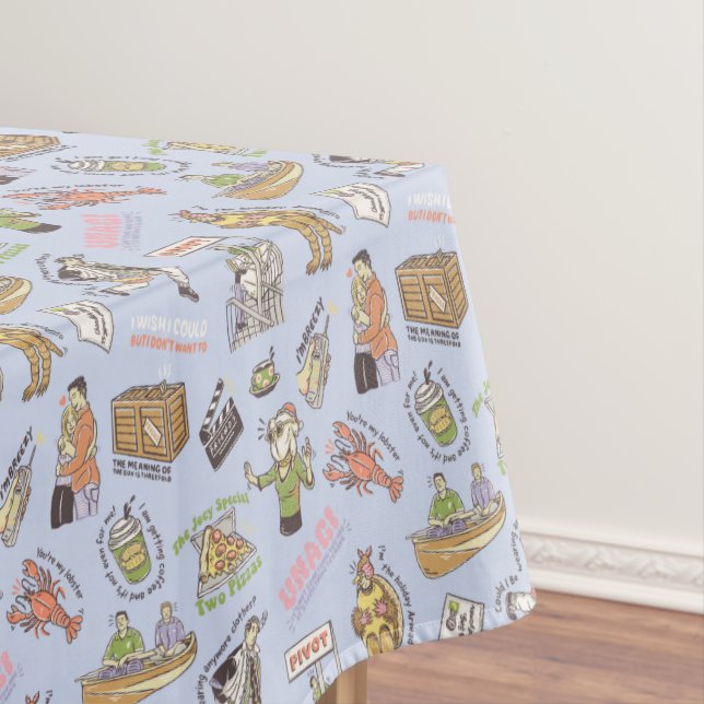FRIENDS™ Colourful Cartoon Pattern Tablecloth (In Situ)