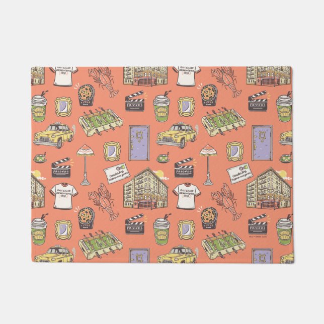 FRIENDS™ Colourful Icons Pattern Doormat (Front)
