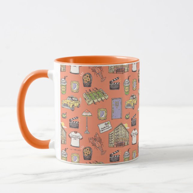 FRIENDS™ Colourful Icons Pattern Mug (Left)