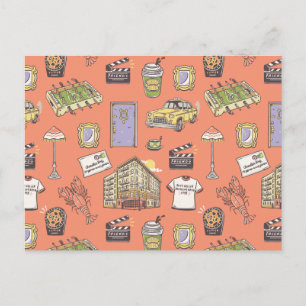 FRIENDS™ Colourful Icons Pattern Postcard
