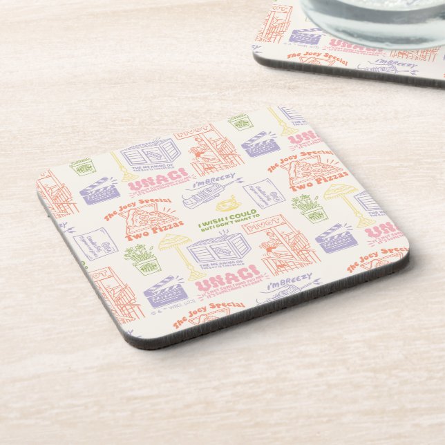 FRIENDS™ Colourful Quotes Pattern Coaster (Left Side)