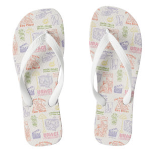 FRIENDS™ Colourful Quotes Pattern Thongs