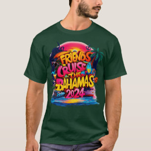 Friends Cruise 2024 Matching Flamingo Cruise Squad T-Shirt