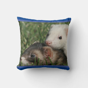 Friends Cute Picture of Sleepy Ferrets Cushion