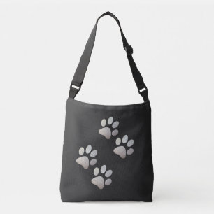 Friends dog sparkle silver paw  crossbody bag