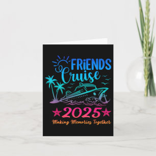 Friends Dont Let Cruise Alone Beach Summer Vacatio Card
