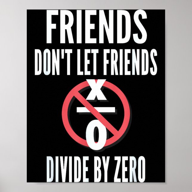 Friends Don't Let Friends Divide By Zero  Poster (Front)