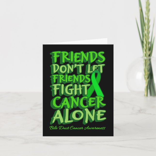 Friends Dont Let Friends Fight Cancer Alone World  Card (Front)